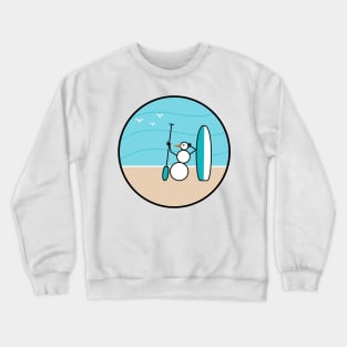 Frosty the Snowman on the Beach Crewneck Sweatshirt